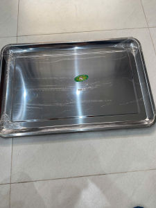 Mâm Khay Cạn Chữ Nhật Inox Khay Inox Dày Đẹp Hàng Loại Tốt Đủ Kích Cỡ