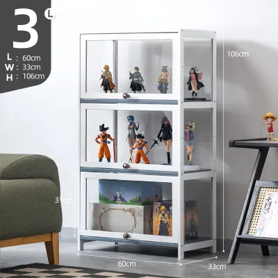 Acrylic Display Cabinet White Four Sides Transparent Multi-layer Large Capacity Storage