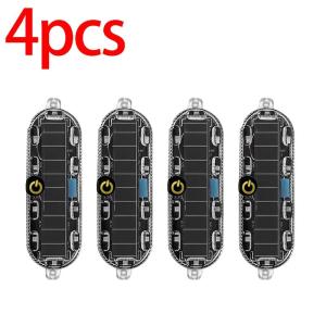 4 cái cảnh báo năng lượng mặt trời ánh sáng phía sau xe va chạm phòng chống hơi thở ánh sáng xe máy điện không thấm nước đèn LED phía sau xe đèn nhấp nháy với công tắc cảm ứng