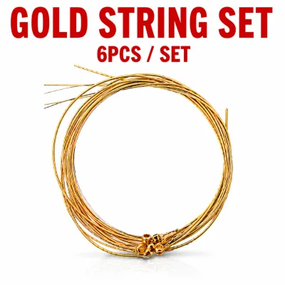 [Set] Guitar String Rainbow Color / Gold / Rose for Acoustic Guitar Musical Instrument | Tali Senar Gitar Set Akustik 1 Set Original