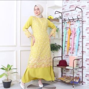 (SALE) Gamis Dress Pesta Kondangan MAXI ALMIRA TILE bordir mutiara