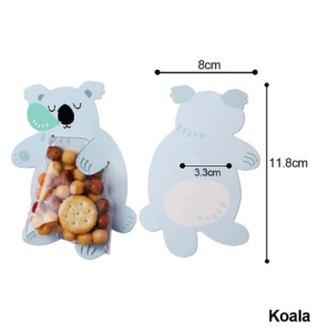 10Pcs Cute Animal Cookies Packaging Snack Candy Bags