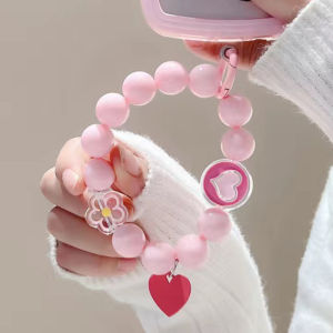New Love Mobile Phone Lanyard Macaron Colorful Hand-beaded Japanese and Korean Anti-lost Lanyard