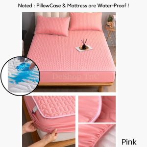 【Perfect Deco 】Waterproof Fitted Bedsheet * Single/Queen/King * Mattress Protector & Pillow Case