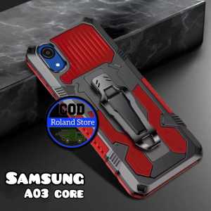 Casing HP For Samsung Galaxy A03 Core  Case Armor Belt Clip Case Hp Robot Terbaru Hardcase i-Crystal