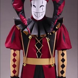 Halloween Freak Circus cos Clothing  Pierrot Pieros red clown outfit cosplay Clothing