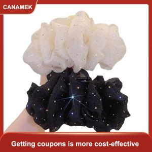 【CANAMEK】 Mùa Hè Ngọt Ngào Lưới Vải Tuyn Sao Bong Bóng Tóc Claw Clip Cho Phụ Nữ Rắn Ponytail Clip Phụ Kiện Mũ