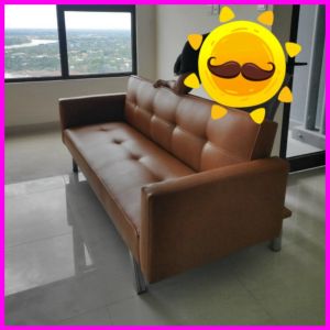 Bộ sofa bed da simili xám ghi - combo sofa bed 6 món - bh 12 tháng