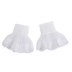 Embroidered Lace Arm Sleeves Wrist Cuffs Arm Covers Faux Sleeves For Office Women Daily Use and Party Outfit Enhancer