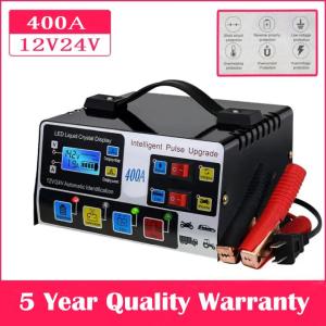 【1000A】Automatic 12V/24V Car Battery Charger Heavy Duty For Original Car Full Intelligent Pulse Repair Lead Acid Battery Universal Type With Digital Lcd Display Battery Motorcycle Fast Charger