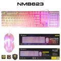 ชุด คีย์บอร์ด เมาส์ มีไฟทะลุตัวหนังสือ สุ  Keyboard And Mouseดคุ้ม -ของแท้ประกัน1ปี   Nubwo NKM-623 SAVITAR. 