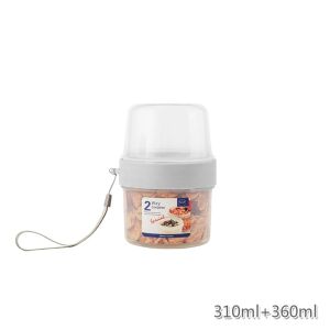 Sealed Jar Food Container Popular 150+150ml Storage Tool Lockdown Double-layer Compartment Fresh-keeping Cup Salad Yogurt Box