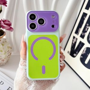 Dopamine Hit Color Matte Magnetic Case For iPhone 17 Air 16 15 14 13 12 11 Pro Max For Magsafe Glass Camera Protection Cover