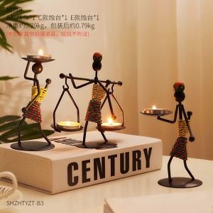 Nordic Iron Candlelight Dinner Props Home Decor New Year Decor for Hotel Restaurant Wedding Decoration Candle Holder Candle Stand Candlestick