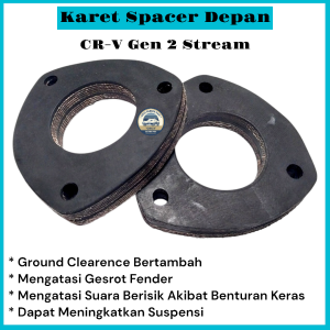 Karet Spacer Tatakan Bantalan Peninggi Shock Lift Kit Depan CR-V Gen 2 Stream 1Set(2Pcs)