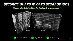 Bekas Kad ID Akrilik DIY 30/50 Slot / Acrylic Security Guard Card Storage DS BRAND M2
