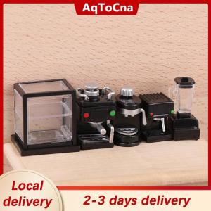 [COD] AqToCna Ship within 24 hours 1pc Mini Dollhouse Miniature Furniture Coffee Maker Coffee Cup Storage Shelf Simulation Dollhouse Decor DIY Toys Doll House