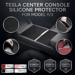 Tesla Center Console Silicone Mat Interior Protector/Anti-Slip Dashboard Pad/Car Accessories For Tesla Owners/Protects Console From Scratches Dust