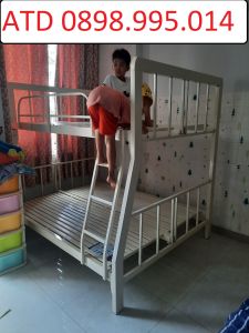 Giường 2 tầng sắt hộp 4x8 cứng cáp cho người lớn giường tầng lệch cao cấp đẹp trẻ em siêu thích giao hàng nhanh