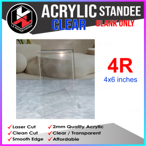 Acrylic Standee Blank Clear / Transparent 4R 5R 6R QR Code / Table Standee