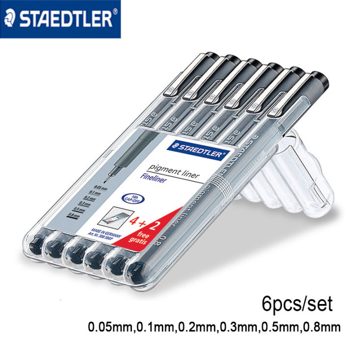Staedtler 308 SB6P ปากกาหัวเข็ม Fineliner