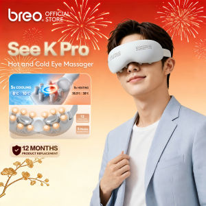 🔥Breo SeeK Pro Eye Massager Reduces Dark Circles and Eye Fatigue Hot & Cold Compress for Eye Relaxation