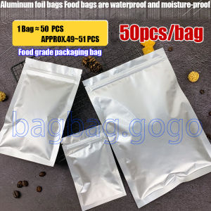 50PCS aluminum foil bag Food bag Candy coffee beans sugar food electronic products accessories waterproof moisture-proof and dustproof bag