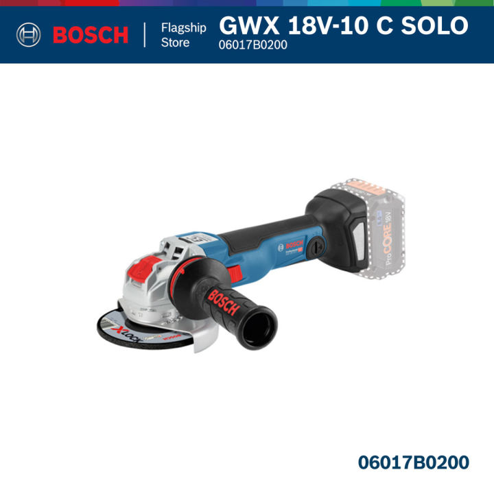 BOSCH GWX 18V-10 C SOLO Cordless X-Lock Angle Grinder - 06017B0200 | Lazada