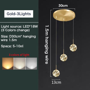 Stair long chandelier dining room pendant lamp living room bedroom indoor decorative ceiling lamp