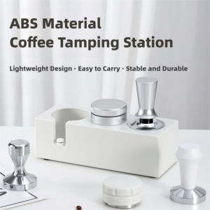 NALANILI 51/53/58mm Espresso Coffee Tamper Station Non Slip 2 in 1 Coffee Bar Stand Universal ABS Coffee Tamper Base Bar Barista Tools
