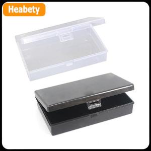 【2-3 days delivery】 Transparent Plastic Storage Box Rectangle Organizer Stickers Box Desktop Container Snap Dustproof Durable Jewelry Storage Case