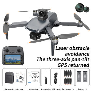 2025 baru L600-1 PRO MAX 3KM jarak RC Drone EIS 4K HD Dual Camera 3-Axis Gimbal 360 ° penghalang penghalang Brushless Quadcopter FPV GPS Drone 300M ketinggian 30Mins penerbangan