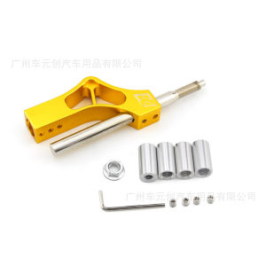 HOL Aluminum Adjustable Height Lever Car Gear Shift Knob Extender Shifter Extension Single Bend Car Shifter Extender