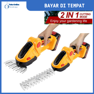 XBO Mesin Pemotong Rumput Cordless Single Hand Electric2in1 Cordless Hegdetrimmer Potong Pagar Tanaman Gunting Rumput Daun tea teh Tanaman Garden Shear 21 V 1500 mAh - XB-1500