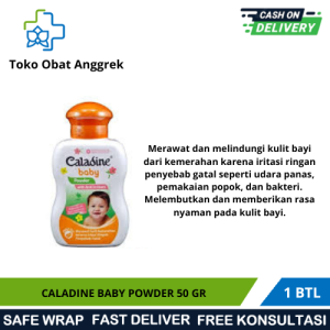 CALADINE BABY POWDER 50 GR / MEMBANTU MENGURANGI KEMERAHAN ATAU GATAL PADA BAYI