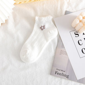 FYKS120 Kaos Kaki Motif Bunga Kecil Pendek Semata Kaki Kaos Kaki Sport Modis Short Ankle Cute Socks