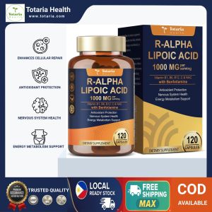 Totaria R-Alpha Lipoic Acid 1000mg with Benfotiamine - Max Strength Nerve Support for Neuropathy Relief - Stops Numbness & Tingling in Hands & Feet - Advanced Nerve Health & Repair