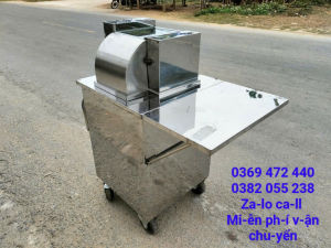Máy ép nước mía vỉa hè có bánh xe đẩy chất liệu inox 100%