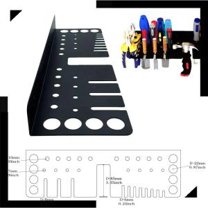 ❣💕WonderfulBuyinge Screwdrivers Tool Holder Organizer Hammer Pliers Wall Mounted Metal Storage Rack Organizer Workshop Workbench Small Tool Storage