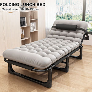 Portable Folding Bed Single Office Nap Chair Foldable Cot Hospital Companion Bed Recliner