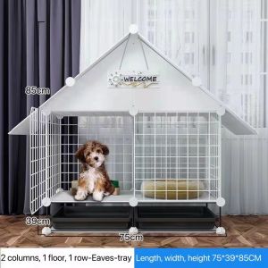 Dog Cage Small Dog Villa With Toilet Separation Kennel Pet Fence Indoor Cats Bunny Cage Pet House for puppies