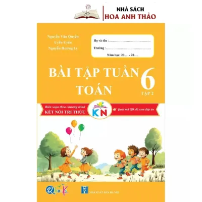 Sách - Bài tập tuần và đề kiểm tra toán lớp 6 tập 1 tập 2 kết nối tri thức