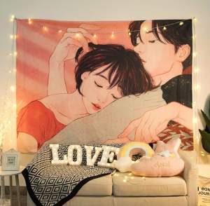 [FREE SHIP] [TẶNG KÈM DÂY ĐÈN LED 7M & PHỤ KIỆN TREO] Vải treo tường (1m3x1m5 ) Tấm thảm treo tường - Trang Trí Decor Phòng Ngủ