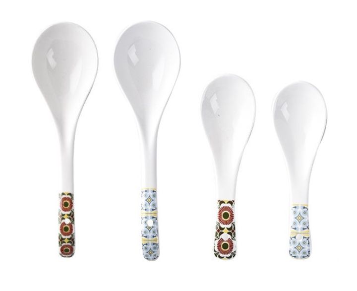 GREEN and BLUE Bohemian Ceramic Spoon Tableware Kitchenware Porcelain ...