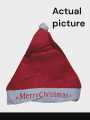 Soft Plush Christmas Hat Kids Adult Santa Claus Hats Red Christmas Decoration. 