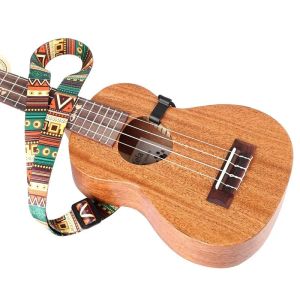 PLAYOU Ukulele Strap Durable Adjustable Printing Ribbon Clip-on Hawaii Ukulele Belt Ukuleles Sling Hook Ukulele Strap