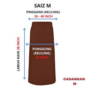 FH026 - KAIN PENGAWAS KIPAS TEPI COKLAT LICIN KOSHIBO