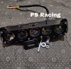 PROMO Paket Lampu Tembak Laser 2 warna Led Foglamp SQL 5 Mata + Saklar / lampu 2 Warna lampu tembak Laser Gun Putih Kuning 2 Warna Waterproof body besi