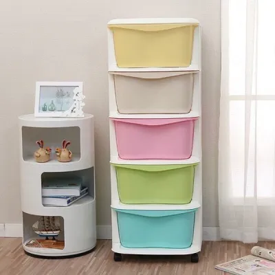 Tủ đa sắc tủ nhựa 5 tầng Việt Nhật có bánh xe tiện dụng