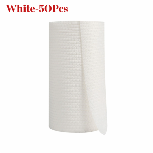 CHUN053634 1Roll/30/50/100Sheets Sử dụng được cả khi khô và ướt. Giẻ Lau Dày hơn Vải không dệt Khăn lau bát đĩa Bền bỉ Có thể giặt được. Khăn lau dùng một lần tiện lợi Sử dụng trong nhà bếp gia đình
